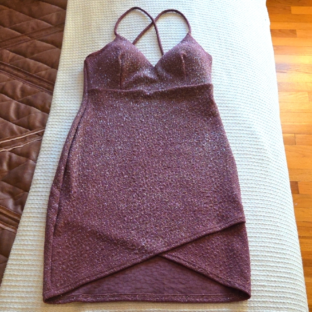Windsor Sparkling Mauve Backless Dress